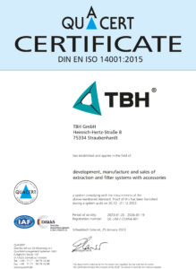 TBH ISO 14001 Zertifikat