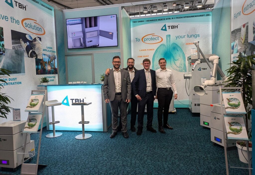 Michail Mathioudakis, Emre Karakas, Christian Eichinger und Philipp Gradner am TBH Stand auf der AMB 2024.
