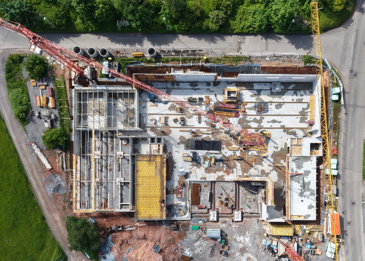 TBH Neubau Baustelle Drohnenbild Juli 2026